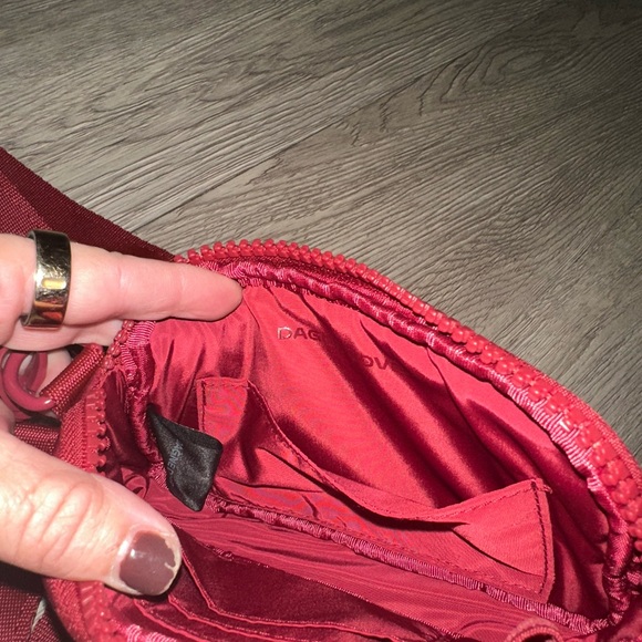 DAGNE DOVER x SEPHORA Limited Edition Mara Phone Sling Crossbody Burgundy Bag - Picture 8 of 9